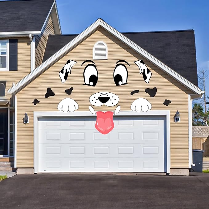 POILKMNI Trunk or Treat Car Decorations Kit, Halloween Dalmatians Dog Decorations for Car & SUV, Outside Garage Archway Door Haunted House Car Stickers Home Party Supplies