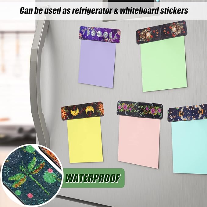 30 Pieces Magnetic Bookmarks Tarot Magnet Page Markers Multi Insect Magnet Bookmark Clips Magnetic Page Clips Assorted Book Marks Set for School Students Teachers Reading Supplies (3.94 x 1.18 Inches)