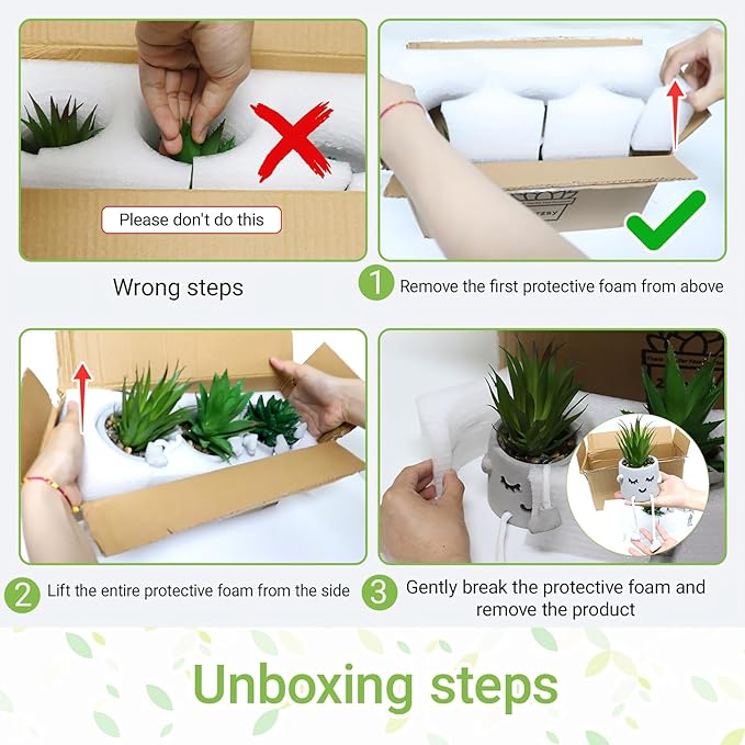 Zerzsy 3pcs Creative Artificial Succulents with Gray Flower Pots, Mini Potted Succulents for Home Office Desk Decor and Gift Choice