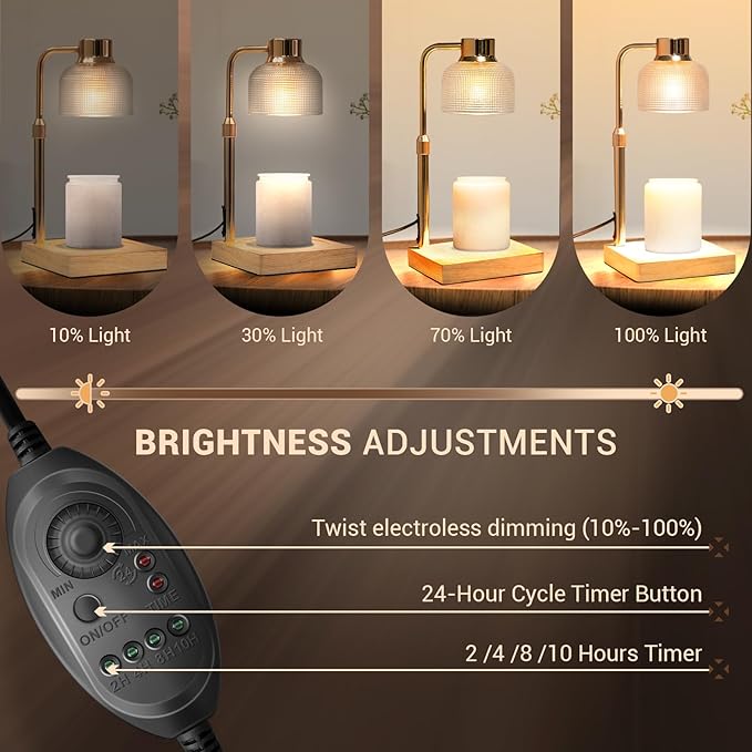 KLL Candle Warmer Lamp for Home: Birthday Gifts for Mom Women Friend Sister Home Decor - House Warming Gifts New Home - Wax Warmer for Jar Candles with 2 Bulbs