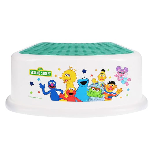 Sesame Street Sesame Squad Step Stool - Kids Step Stool, Potty Training, Non-Slip, Bathroom, Kitchen, Lightweight