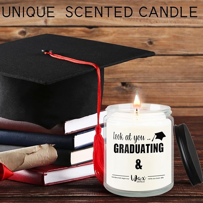 Graduation Gifts for Her Him Funny Graduation Candle Aromatherapy Soy Candles Home Sweet Scented Candles for Class of 2025 High School College Bachelor Degree Gifts