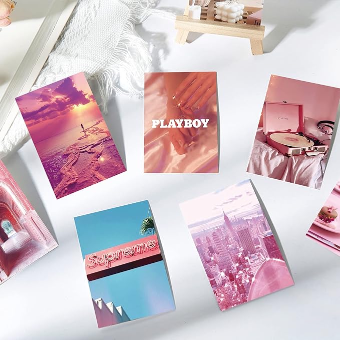 LA MAISON COZY 50PCS Boho Wall Collage Kit, Boho Room Posters Art Print, 4x6'' Vintage Wall Decor Gift for Teen Girls' Dorm Room