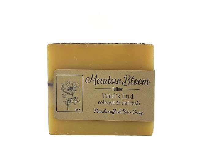 EST'D 2004 HC Meadow Bloom Tallow Bar Soap - Lemongrass, Coffee & Turmeric 2 Pack - Made with All Natural 100% Grass Fed Tallow Handmade Soap Bar - Great for Face or Body Soap