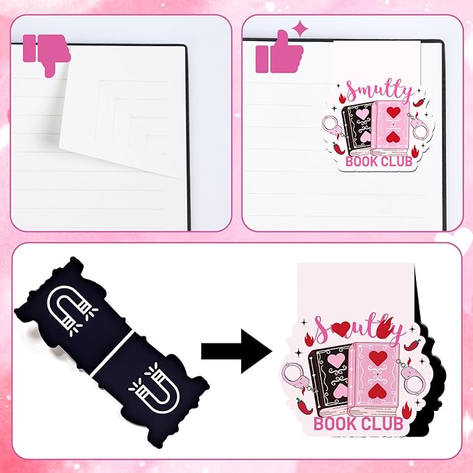 Spicy Fairytale Magnetic Bookmark - 9 Pcs Romance Book Marks Magnets Funny Skeleton Ghost Girls Magnetic Bookmarks Page Clip Gifts for Bookish Book Lovers Students Teacher School Reading