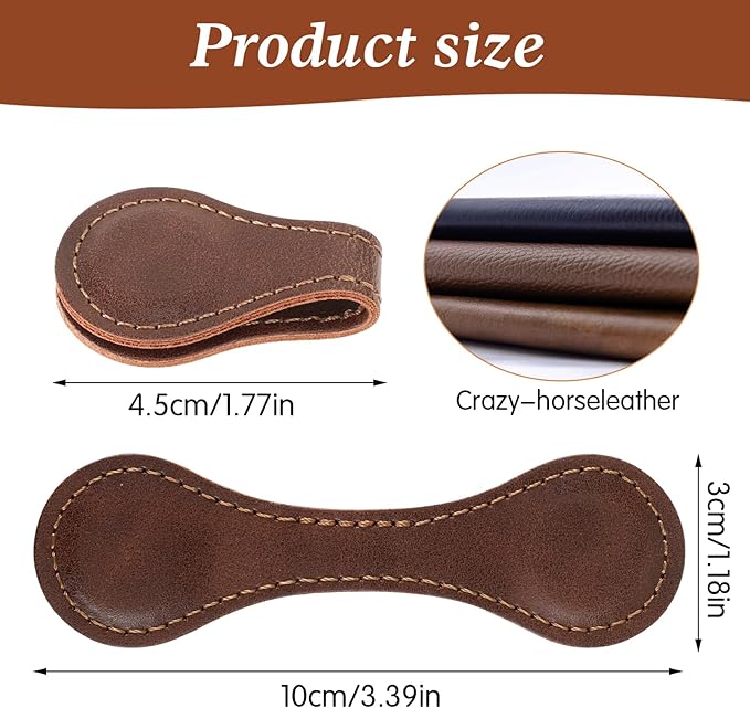 2 Pcs Leather Magnet Bookmark Vintage Book Page Holder Handmade Retro Page Marker Clip Cute Reading Accessories for Women Bookworm Book Lovers Reader Gift