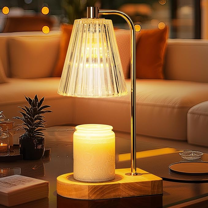 House Warming Gifts New Home, Candle Warmer Lamp Housewarming Gifts for Couples Women Friends, Wax Melt Warmer Lamp with 2 Bulbs, Unique Gift Ideas for Home Living Room Decor
