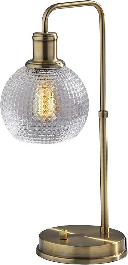 Adesso Home SL3711-21 Transitional Table Lamp from Barnett Collection in Brass - Antique Finish, 10.50 inches, Bronze