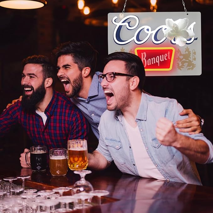 JFLLamp Beer Neon Signs for Wall Decor Crs Banquet Neon Lights for Bedroom Led Signs Suitable for Dormitory Man Cave Christmas Gift