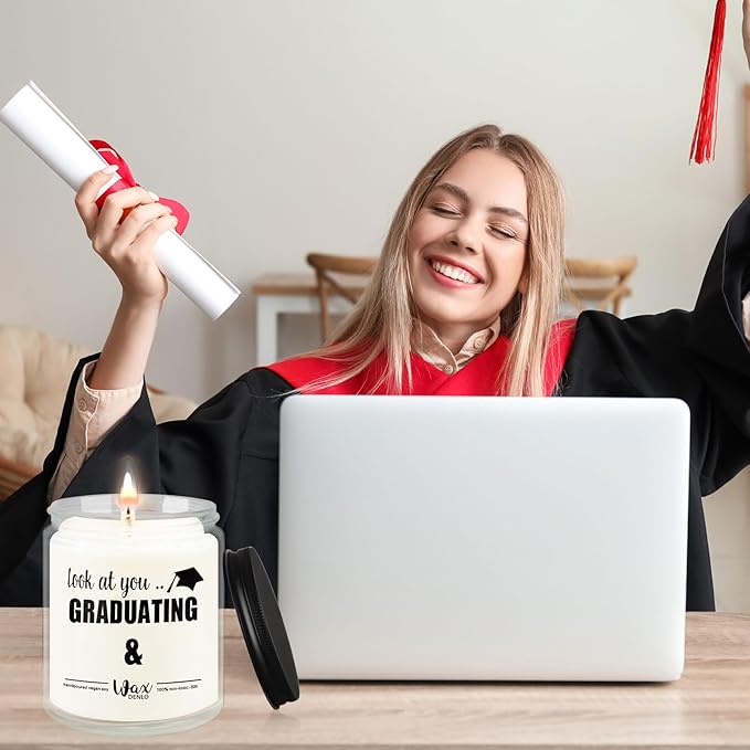 Graduation Gifts for Her Him Funny Graduation Candle Aromatherapy Soy Candles Home Sweet Scented Candles for Class of 2025 High School College Bachelor Degree Gifts