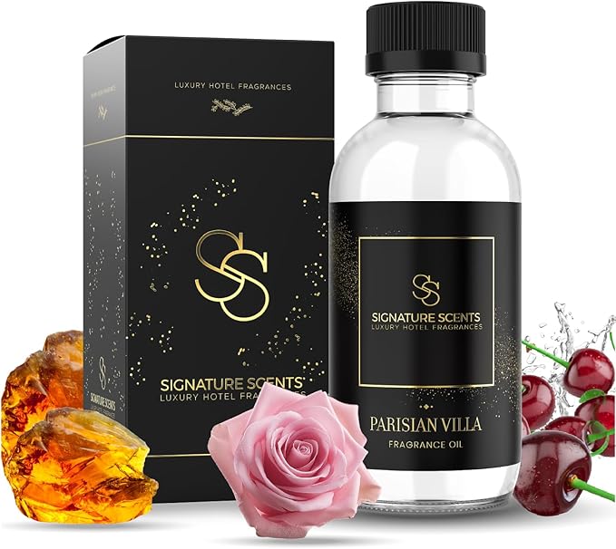 Luxury Hotel Fragrances - Hotel Fragrance Oil - Diffuser Oil Blends for Aromatherapy (Parisian Villa) 4.05 Fl Oz (120ml)