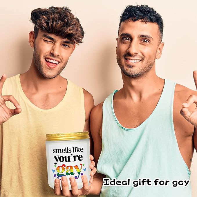 Pride Month Scented Candles LGBT Bulk Rainbow Scented Candles Gifts Aromatherapy Gifts for Men Women Lesbian Bisexual Transgender