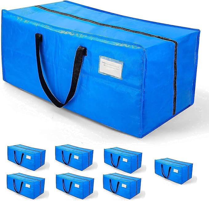 AlexHome Heavy Duty Extra Large Moving Bags,Storage Totes for Moving,Reusable Plastic Moving Boxes,Packing and Moving Supplies,Cloth Containers (Set of 7)