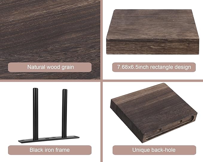 Floating Shelves, Floating Shelves for Wall, with Invisible Bracket, Bathroom Shelves, Bedroom Decor, Floating Shelf, Shelves for Wall Storage, Display Shelf, Set of 2