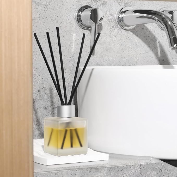3-Pack Reed Diffuser Set, 100ml Linen/Citrus/Bamboo White Tea Scented Oil, Aroma Essential Oils with Diffuser Sticks, Long Lasting Bathroom Air Freshener, Home Fragrance for Room Decor
