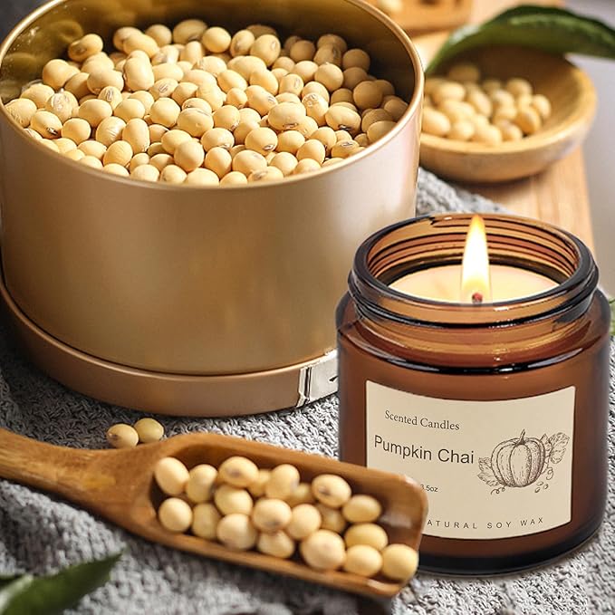 6 Pack Scented Candles for Home, Aromatherapy Gifts for Women Men, Fall Winter Holiday Natural Soy Candles Set for Birthday, Mother's Valentines Day Gifts for Her