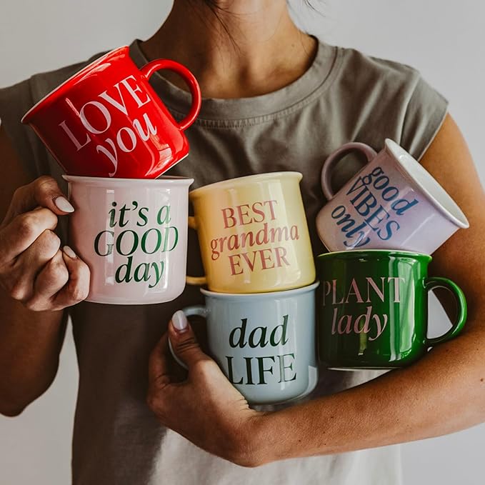 Sweet Water Decor Mom Life Coffee Mug - 11oz Ceramic Campfire Style Coffee Cup - Dishwasher and Microwave Safe Mug for Mom - Mother's Day, Valentine's Day, Birthday Gift for Her