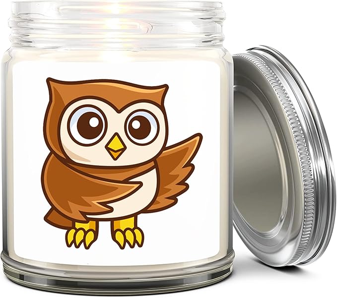 1OAK Lavender Scented Candles - Owl Candle - Owl Themed Gifts for Women - Made in USA