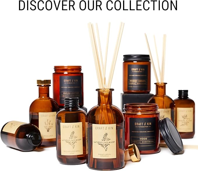 Jasmine & Lily Reed Diffuser Oil Refill | Reed Diffuser Refill for Craft & Kin Diffusers | Long Lasting Home Fragrance - 5.75 oz