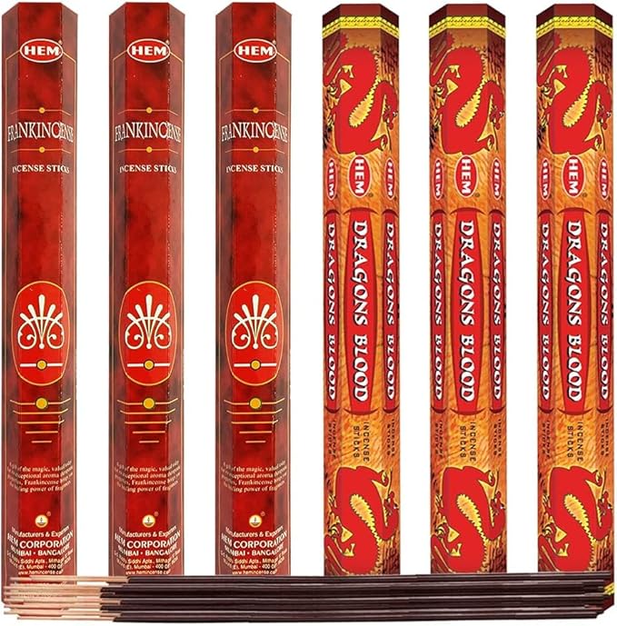 Dragons Blood Incense Sticks & Holder Bundle Variety Pack from Hem Trumiri Insense Insence