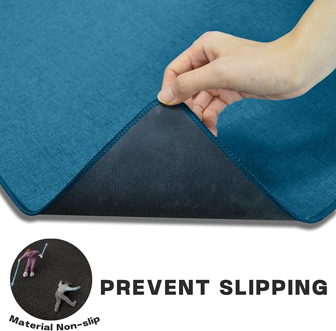 Yancorp 17"x30" Ultra Thin Bathroom Rugs,Low Profile Bath Mat Non Slip Fit Under Door Super Absorbent Washable Indoor Door Mat Small Rug