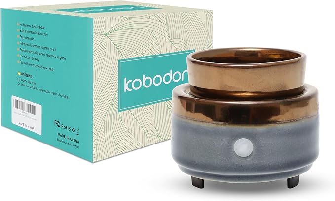 kobodon Wax Melt Warmer, Candle Wax Warrmer for Scented Wax, 3-in-1 Ceramic Electric Wax Melter, Wax Cubes as Gifts for Mom Grandma Women