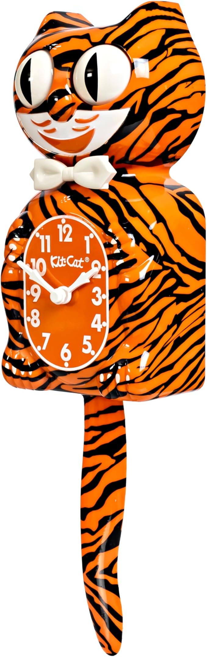 Kit Cat Klock Bengal Tiger - Exotic Pet Collection, Vintage Cat Klock with Moving Eyes and Tail - Battery Operated Wall Clock - Made in USA, Perfect for Home Décor, Unique Gift