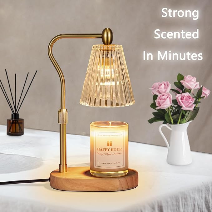 Candle Warmer Lamp, with Timer and Dimmer, Adjustable Height, Mothers Day Gifts for Mom, Birthday Gifts for Women, Wax Melt Warmer for Scented Jar Candles, Home Decor
