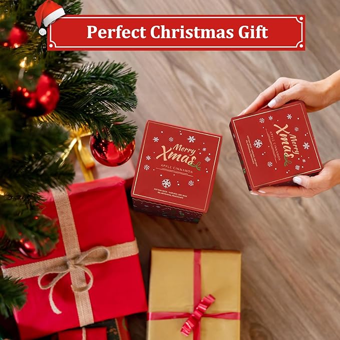 Christmas Scented Candles - ASTRAEA Winter Holiday Jar Candles for Home Scented, Up to 50 Hours Burning Time | 100% Natural Soy Wax | Ideal Christmas Aromatherapy Candles Gift