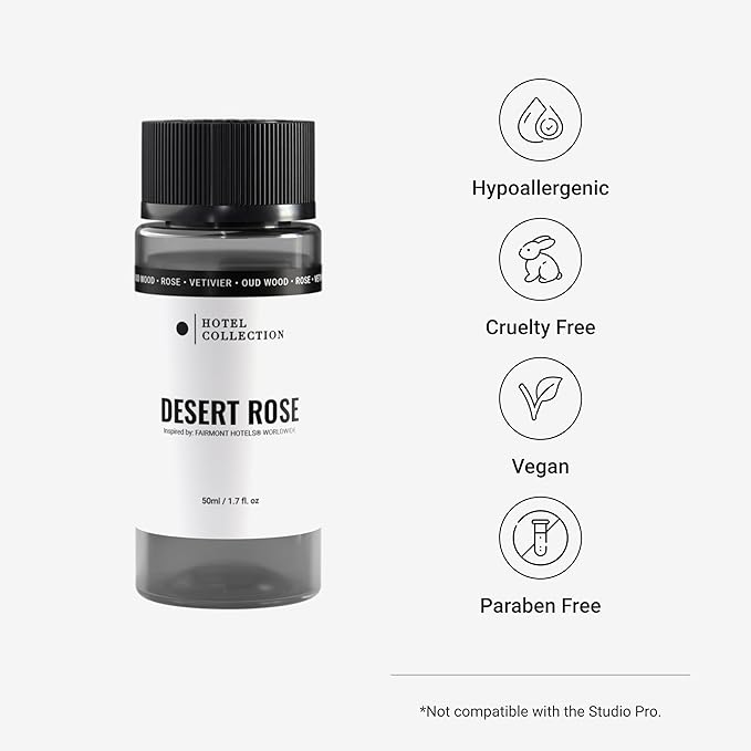 Hotel Collection - Desert Rose Essential Oil Scent - Luxury Hotel Inspired Aromatherapy Scent Diffuser Oil - Floral Rose, Sweet Praline, Wood & Vetiver - for Essential Oil Diffusers - 50mL