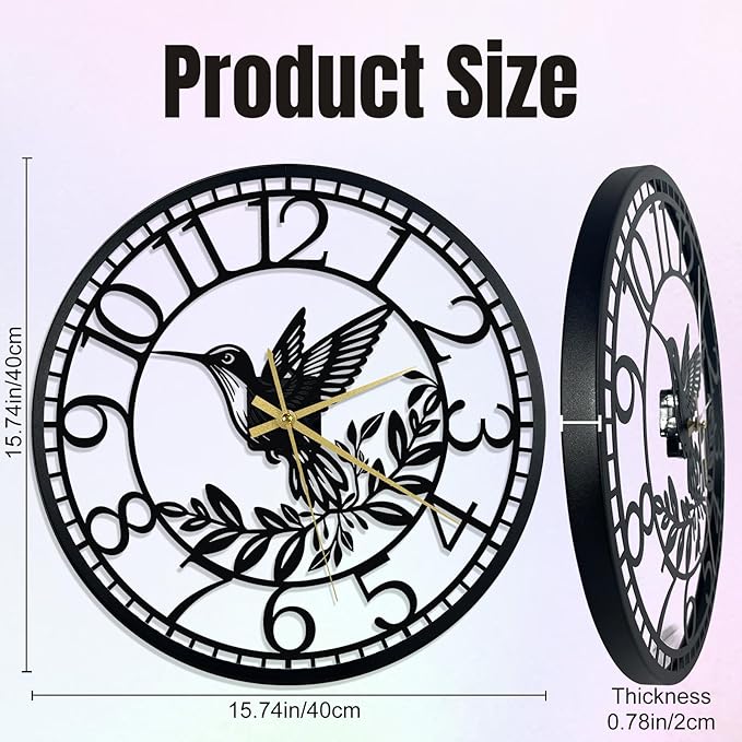 Big Wall Clock - Wall Clocks for Living Room Decor, Quiet and No Ticking Suitable for Wall Decor, Living Room Decoration, Kitchen Decoration