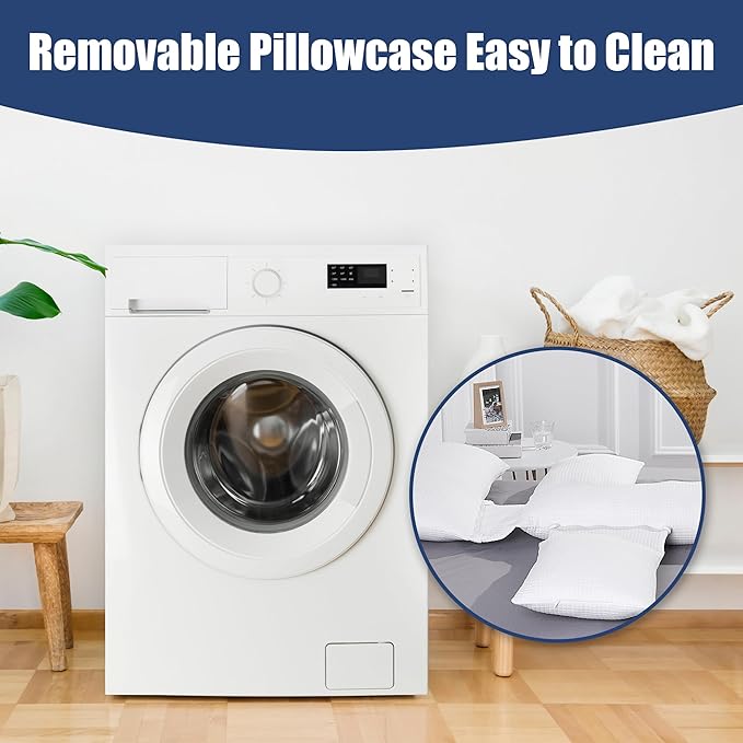 BALAPET Body Pillows for Side Sleeper with Arm Hole, Contour Full Body Pillow for Adults Pregnancy Maternity, Fluffy Hugging Body Pillow for Side Pillow, White Curved Shaped Pillow