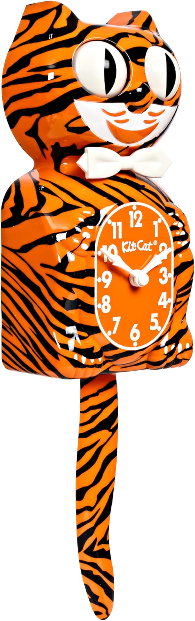Kit Cat Klock Bengal Tiger - Exotic Pet Collection, Vintage Cat Klock with Moving Eyes and Tail - Battery Operated Wall Clock - Made in USA, Perfect for Home Décor, Unique Gift