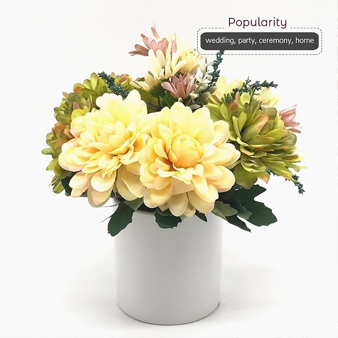 WGVI Matte White Ceramic Cylinder Vase Width 6.5" Height 6", Flower Arrangements, Candle Holder, Terrarium Planter Pot, Storage Container Organizer, Pen Brush Holder, Table top Decor, 1 Piece