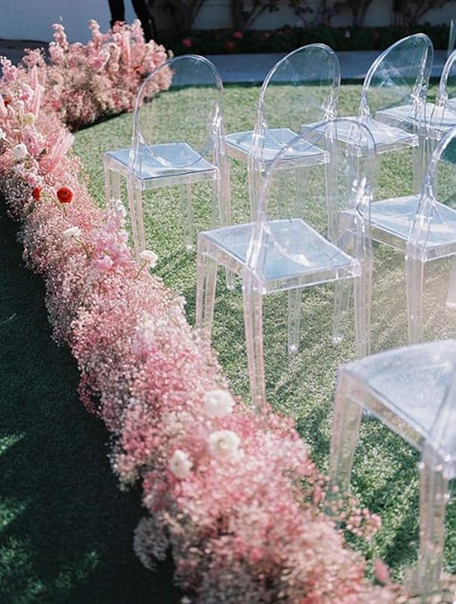 DEEMEI 15 PCS Babys Breath Artificial Flowers Fake Babys Breath Flowers Artificial Bulk Pink Gypsophila Bouquets Real Touch Faux Flowers for Wedding Floral Arrangement Party Home Decoration