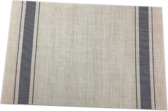 Luxury Blue Placemats Set of 6 Crossweave Woven Vinyl Placemat for Dining Table Kitchen Table Mats