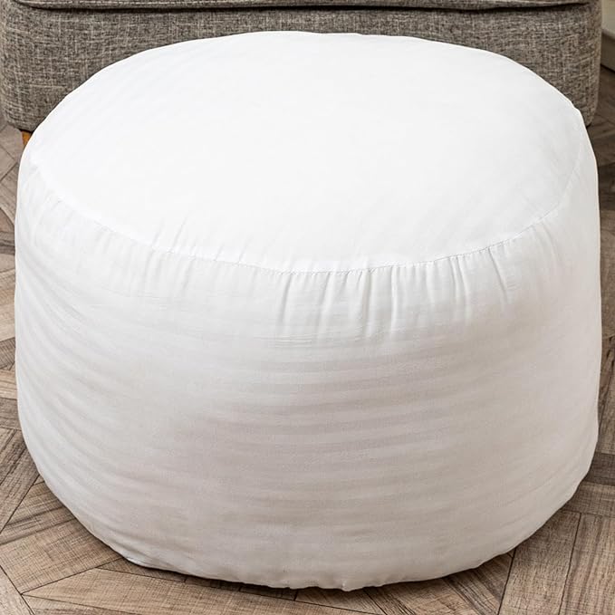 Asuprui Pouf Filler PP Cotton Footstool Pouf Stuffing Pouf Insert Ottoman Filler Bean Bag Filler 20x20x12 Inches Round