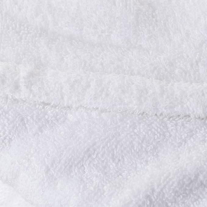 HOMELOVER 4 Piece Luxury Hand Towel Set - 100% Organic Cotton, 500 GSM, Hotel Quality, Highly Absorbent, Soft & Quick Drying Bathroom & Kitchen Towel for Face & Hand Washing (Snow White)