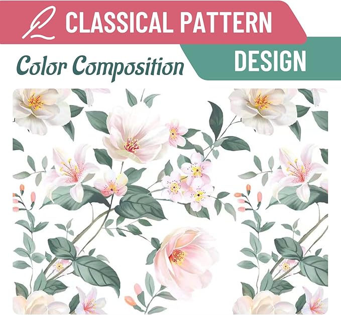 Joydeco Floral Curtains 84 Inches Long for Bedroom 2 Panels, Patterned Curtains Room Darkening Panels for Living Room with Grommet, Pink Flower Printed Drapes(Lily Pink-84)