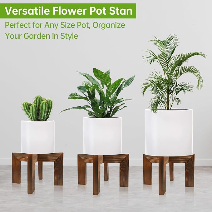Wood Plant Stand Indoor/Outdoor for Plants, Large Size Planter Stand Holder,Sturdy and Stable Flower Pot Stand,Fits Most Size Flower Pots In Room(1 Pack)
