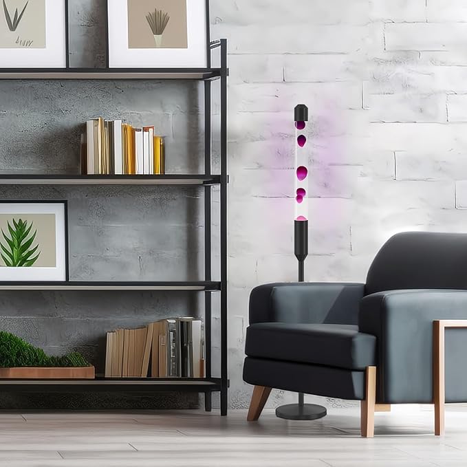 59-Inch Liquid Motion Lamp,Magma Lamp, Mood Relaxation Light,Suitable for Home Decoration, Living Room, Office, Bedroom, café (59 inch Purple Wax)