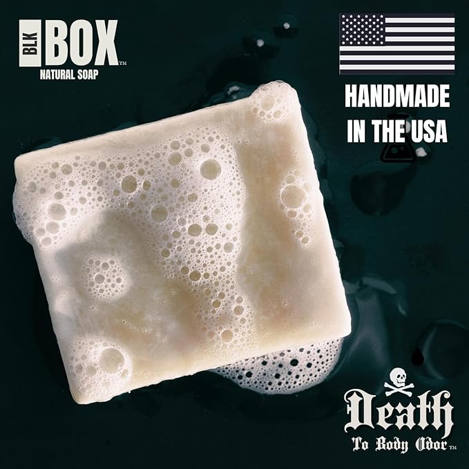 Black Box Limited USA MADE Men's Natural 5oz Bar Soap, Moisturizing Body Wash Made from Natural Oils - Handmade Cold Process No Harsh Chemicals Black Raspberry (Sex Panther)