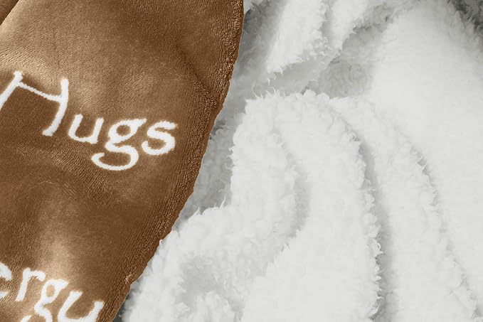 WOLF CREEK BLANKET - Compassion Blanket (Brand)- Strength Courage Super Soft Warm Hugs, Get Well Gift Blanket Plush Healing Thoughts Positive Energy Love & Hope (~Camel 2X, 50 x 65 Sherpa)