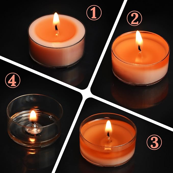 DEYBBY Natural Hibiscus Orchid Scented Soy Wax Tealight Candles Bulk, Aromatherapy Luxury Tea Candle Set of 12-4 Hour Burning Great Gift