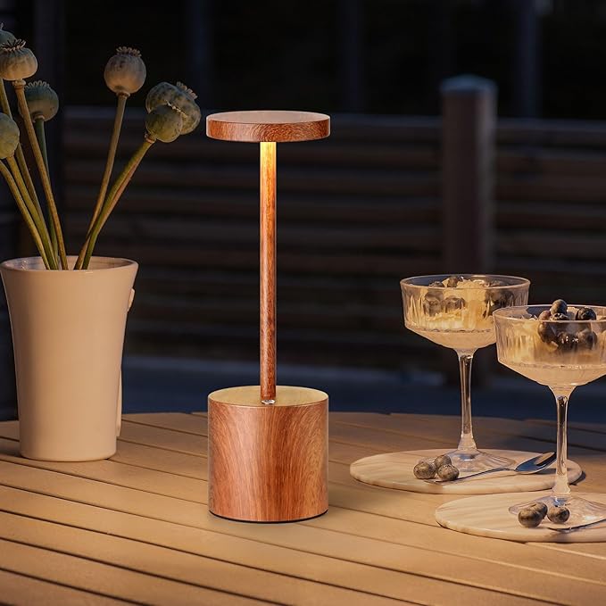 SAKRINGT 2 Pack Cordless Table Lamp Rechargeable,5000mAh Battery Operated Portable LED Table Light,Dimming Desk Lamp for Patio/Restaurant/Outdoor