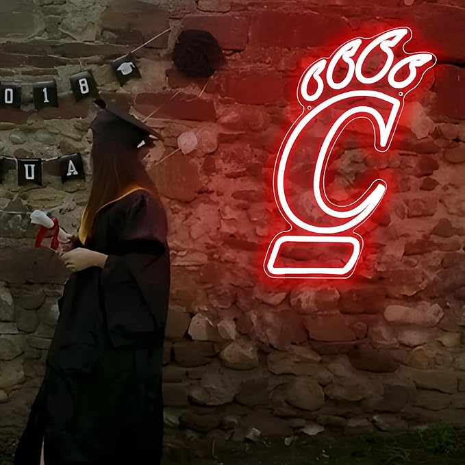 University Neon Sign for Wall Decor,University Basketball Team Logo Neon Signs for Room Decor,Dorm Decor for College Students,Gifts for Sport Fans,Graduates,Size 16.53 * 11.02in(XD113)