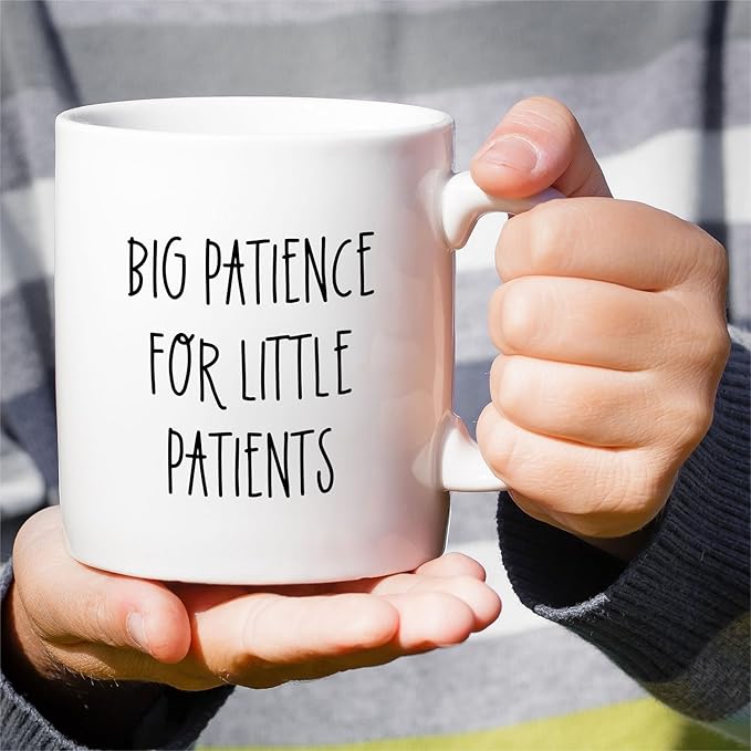 Retreez Funny Pediatrician Mug Gift Pediatrics Doctor Nurse Patience for Little Patient 11 Oz Ceramic Coffee Mug - Sarcastic Motivational Inspirational birthday gift for medics friend coworker him her