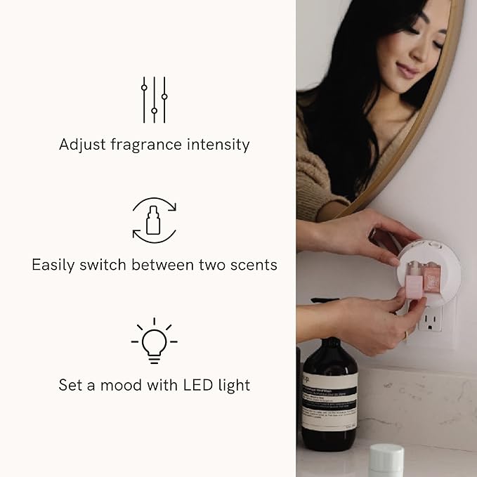 Pura Smart Home Fragrance Device Starter Set V3 - Scent Diffuser for Homes, Bedrooms & Living Rooms - Fragrance Aroma Diffuser with Light - Apartment & Household Essential - Kenneth Cole