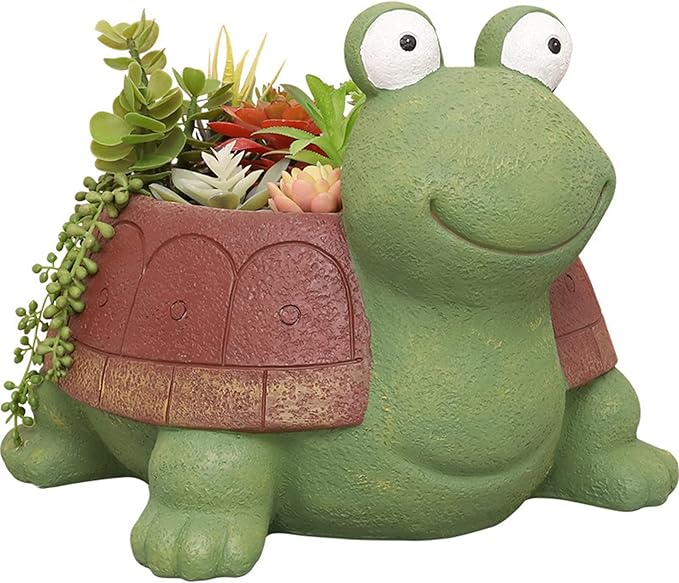 awcnilacav Tortoise Plant Pot Silicone Mold for Succulent Resin Animal Plant Flower Pot Mould Turtle Garden Figurines Outdoor Decor succulent planter mold silicone