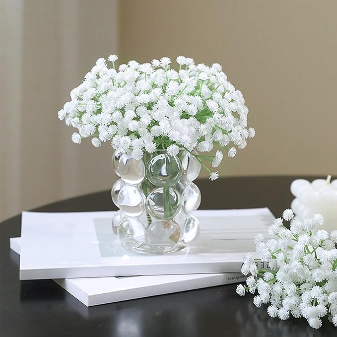 DEEMEI Babys Breath Artificial Flowers 10Pcs 30 Branches Fake Babys Breath Flowers Artificial Bulk Gypsophila Bouquets Real Touch Faux Flowers for Wedding Floral Arrangement Party Home Decor